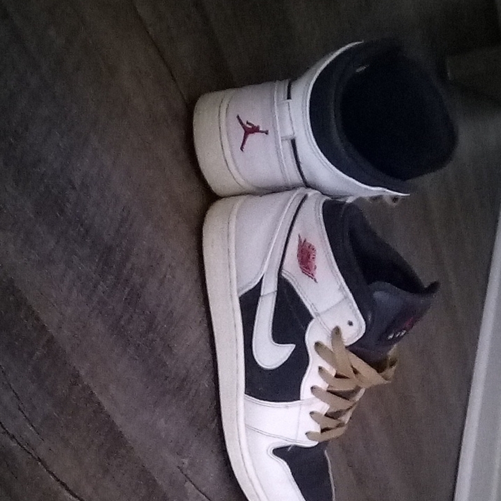 Kids White and Black Sneakers